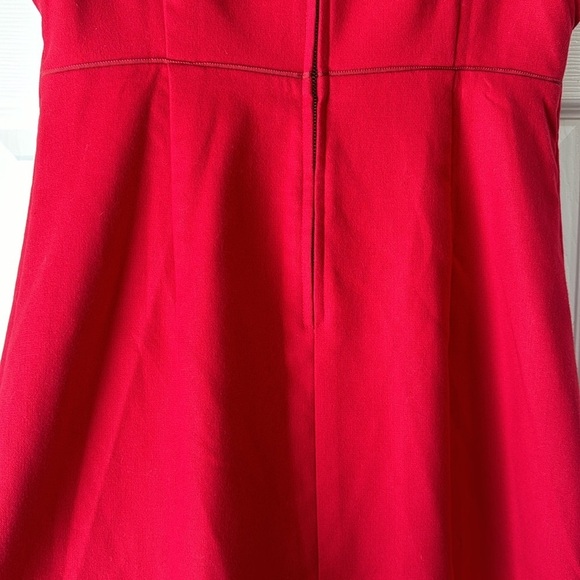 Vineyard Vines red ruffle flutter sleeve a-line sheath dress sz 8 - Picture 10 of 15